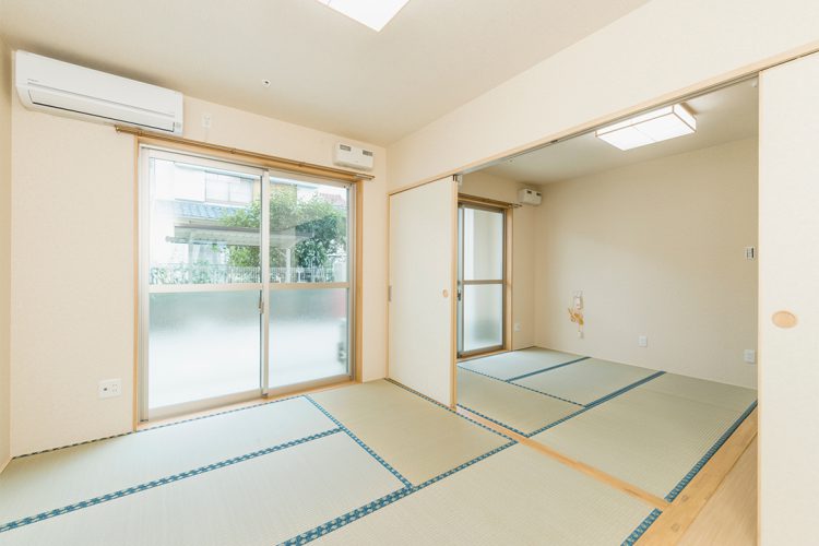名古屋市南区の介護施設の二間つなげて使える和室