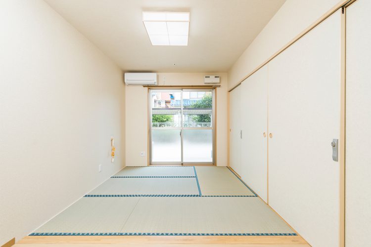 名古屋市南区の介護施設のエアコン付の和風居室