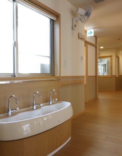 名古屋市千種区の保育施設の1階手洗い場