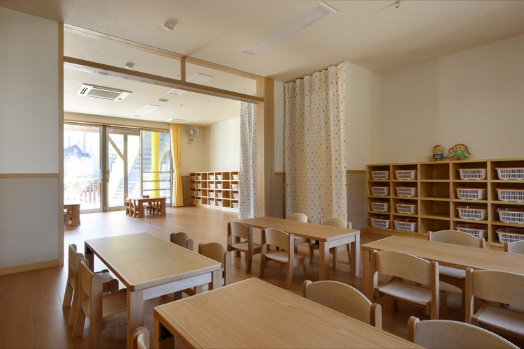 名古屋市千種区の保育施設の広くつなげて使える1歳児・2歳児保育室