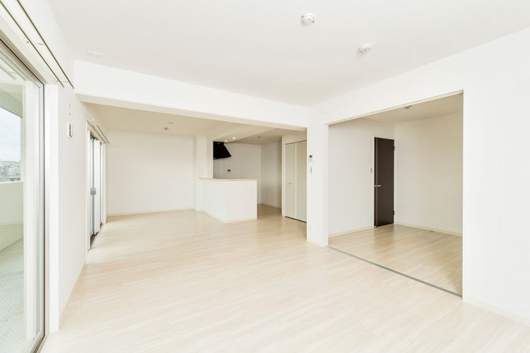 名古屋市名東区の賃貸マンションの白を基調としたLDK+洋室
