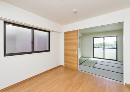 愛知県長久手市の賃貸併用住宅のオーナー様宅：洋室と和室をつなげて使えます