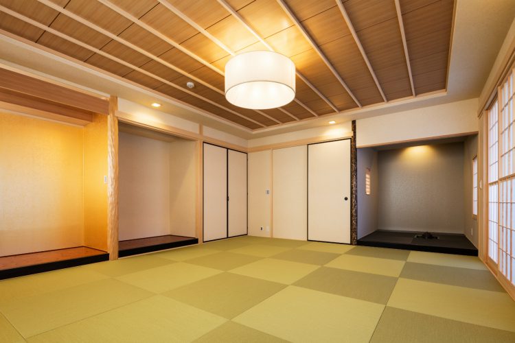 名古屋市名東区の賃貸併用住宅のオーナー邸：床の間付きモダンテイストの和室