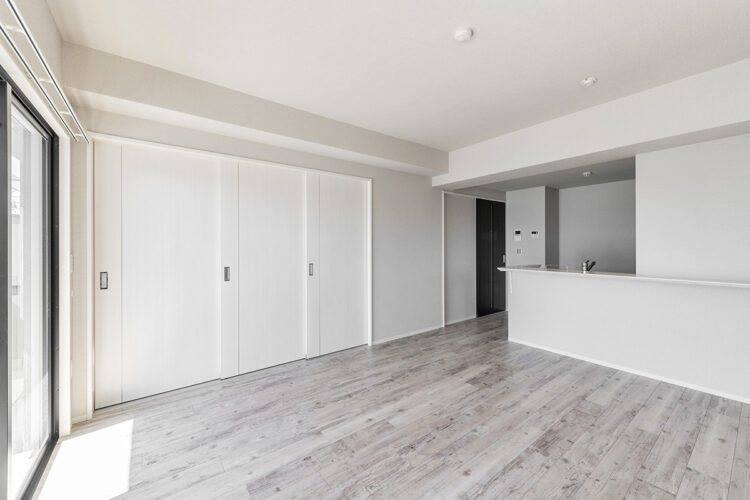 洋室との間には広く開閉のできるドア付き