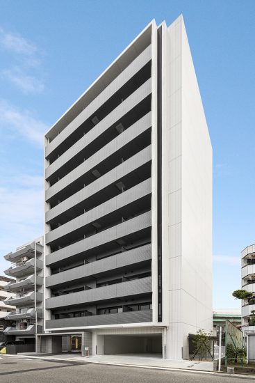 名古屋市中川区の賃貸マンションの10階建てのシンプルなデザインの賃貸マンションの新築写真