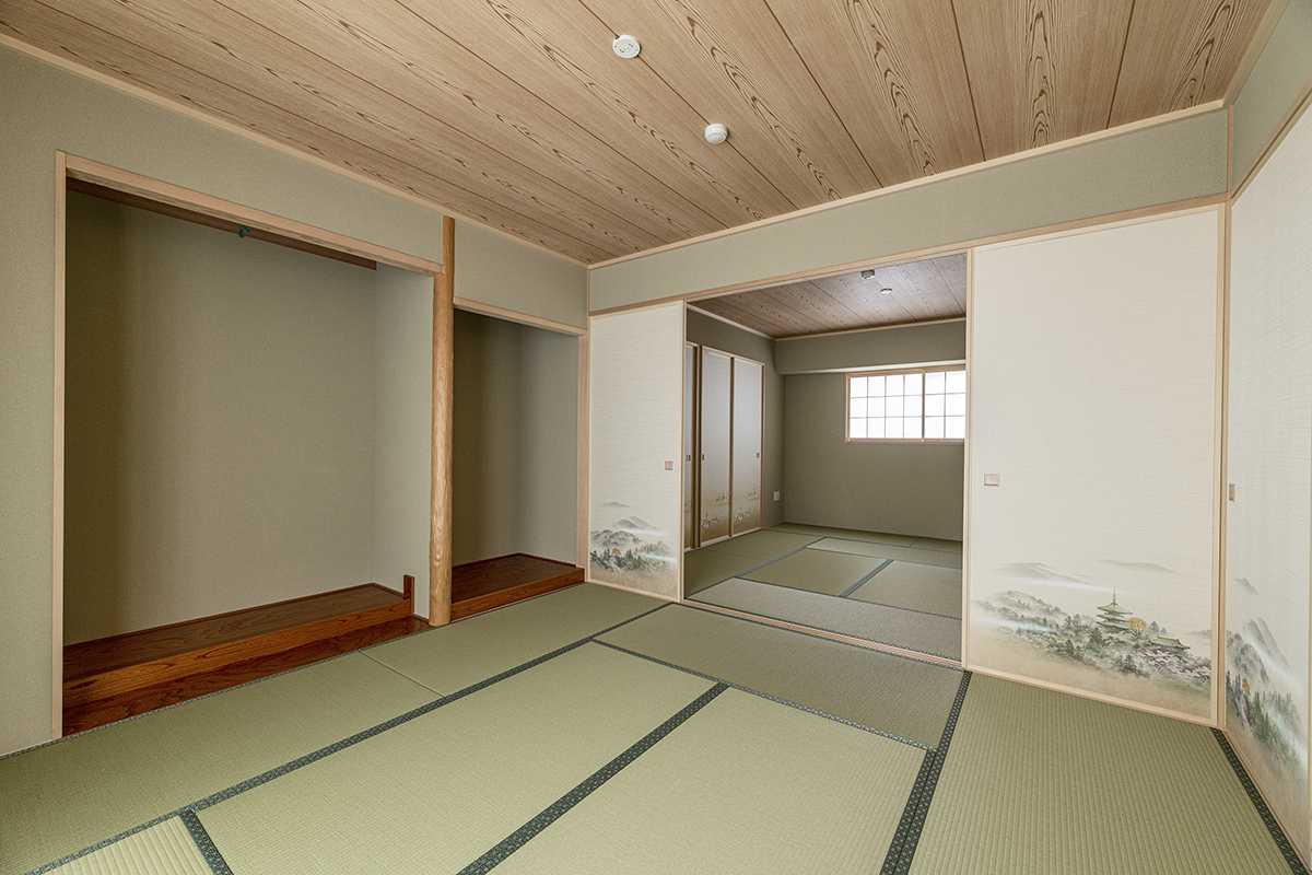 名古屋市昭和区の賃貸併用住宅のオーナー邸：2間続きの和室