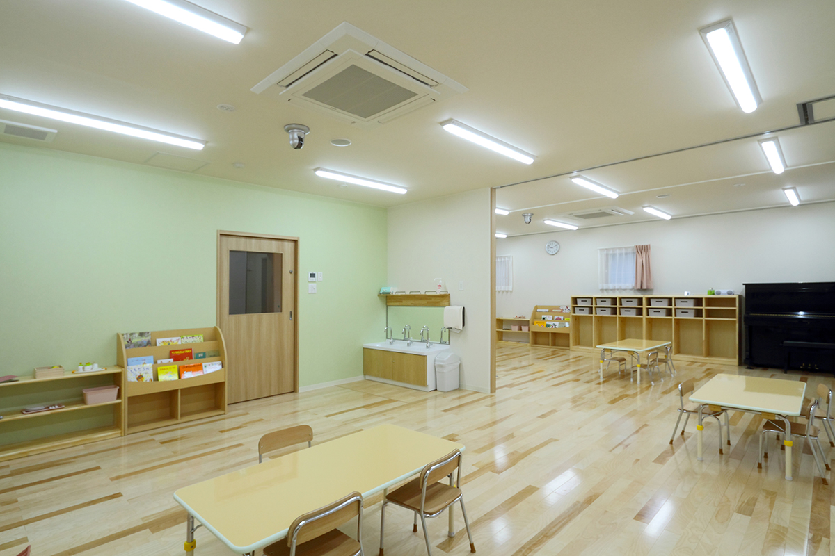 名古屋市千種区の木造2階建てナチュラルテイストな保育園の4歳児室