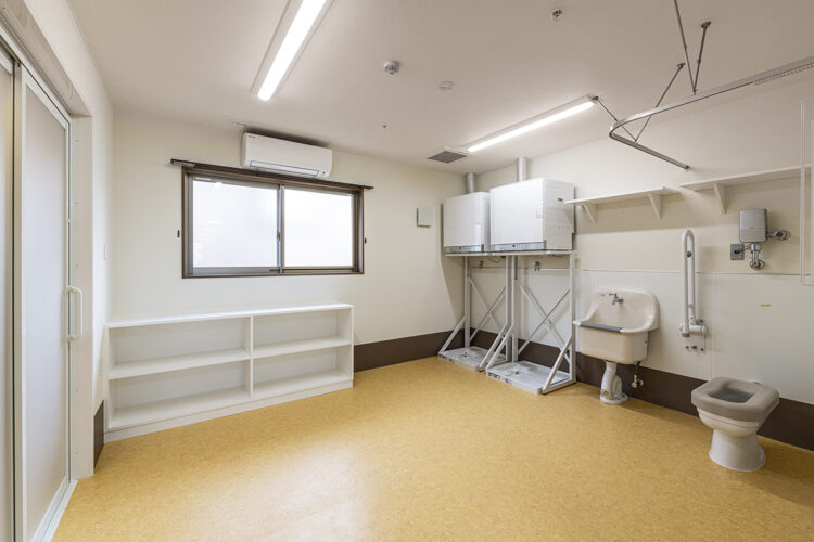 名古屋市守山区の鉄骨2階建ての福祉施設｜障害者グループホームの脱衣室