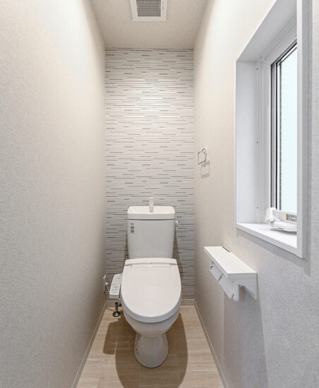 名古屋市中村区の戸建賃貸住宅のシンプルなデザインのトイレ
