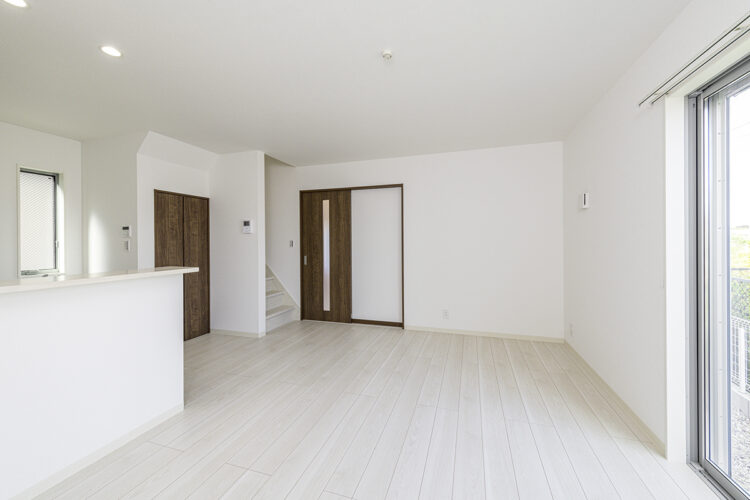 名古屋市東区の約60坪の土地に建つ戸建賃貸B棟:白を基調とした建具がアクセントカラーのスタイリッシュなデザイン