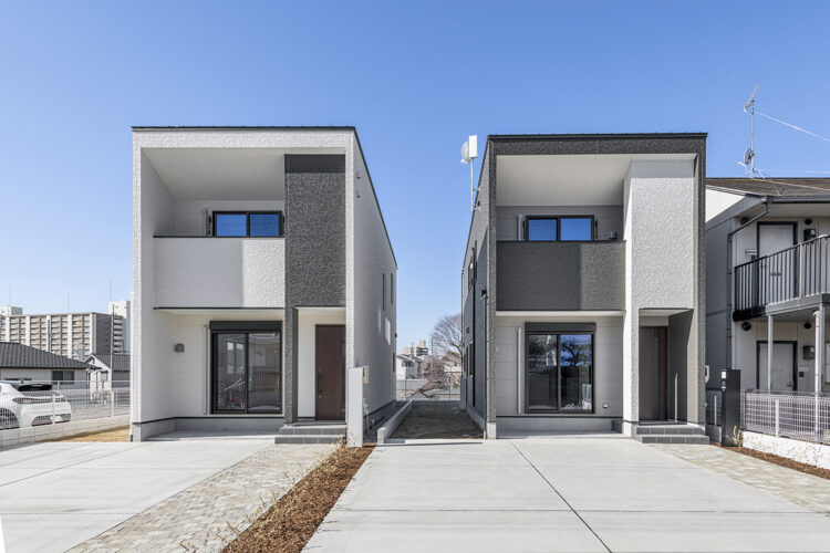 名古屋市北区の約300平米の土地にゆとりある2棟の駐車場付き戸建賃貸住宅